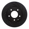 R1 95-06 Mazda MPV Front Right Drilled & Slotted Black Brake Rotor