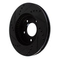 R1 95-06 Mazda MPV Front Right Drilled & Slotted Black Brake Rotor