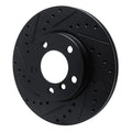 R1 11-16 Mini Cooper Paceman Front Left Drilled & Slotted Black Brake Rotor