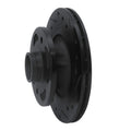 R1 84-85 Mazda RX-7 Front Right Drilled & Slotted Black Brake Rotor