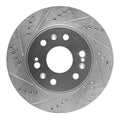 R1 05-19 Chevrolet Silverado 1500 Front Left Drilled & Slotted Silver Brake Rotor
