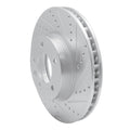 R1 Concepts Brake Rotor Drilled and Slotted Silver Fits Porsche Cayenne