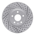 R1 13-20 Ford Special Service Police Sedan Front Right Drilled & Slotted Geo-Carbon Rotor