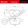 Brembo 04-12 BMW 318d HP2 Pads - Front