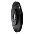 R1 97-05 Acura NSX Rear Right Drilled & Slotted Black Brake Rotor