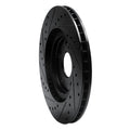 R1 97-05 Acura NSX Rear Right Drilled & Slotted Black Brake Rotor