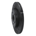R1 14-19 Mercedes-Benz CLA250 Rear Right Drilled & Slotted Black Brake Rotor