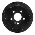 R1 98-05 Mercedes-Benz ML320 Rear Right Drilled & Slotted Black Brake Rotor