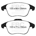 EBC 15 and up Audi Q3 2.0 Turbo Yellowstuff Front Brake Pads