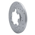 R1 15-25 Ford Transit-350 HD/DRW Rear Left Drilled & Slotted Silver Brake Rotor