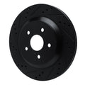R1 04-07 Ford Freestar Rear Left Drilled & Slotted Black Brake Rotor