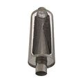 50 Series Delta Flow Chambered Muffler 50 Delta Flow Stainless Steel 3.00 Offset In 3.00 Center Out Moderate Sound Flowmaster