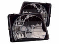 ANZO 1997-2000 Toyota Tacoma Crystal Headlights Black