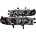ANZO 1997-2000 Toyota Tacoma Crystal Headlights Black