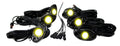 6 LED GLOW POD KIT WITH BRAIN BOX IP68 12V WITH ALL HARDWARE YELLOW