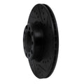 R1 82-85 Mercedes-Benz 500SEC Front Right Drilled & Slotted Black Brake Rotor