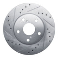 R1 92-95 Toyota MR2 Front Left Drilled & Slotted Silver Brake Rotor
