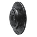 R1 12-20 BMW 335I GT xDrive Rear Right Drilled & Slotted Black Brake Rotor