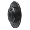 R1 12-20 BMW 335I GT xDrive Rear Right Drilled & Slotted Black Brake Rotor