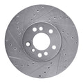 DFC 00-06 BMW X5 Front Left Drilled & Slotted Silver Brake Rotor