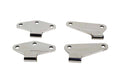 Kentrol 07-18 Jeep Wrangler JK Body Door Hinge Set 4 Pieces 2 Door - Polished Silver