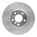 DFC 07-19 BMW X5 Front Left Drilled & Slotted Silver Brake Rotor