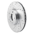 DFC 07-19 BMW X5 Front Left Drilled & Slotted Silver Brake Rotor