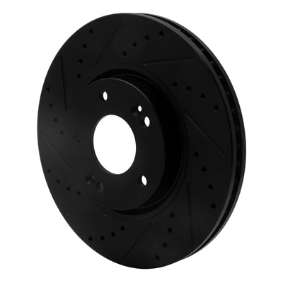 R1 05-24 Hyundai CRETA (Mexico) Front Left Drilled & Slotted Black Brake Rotor