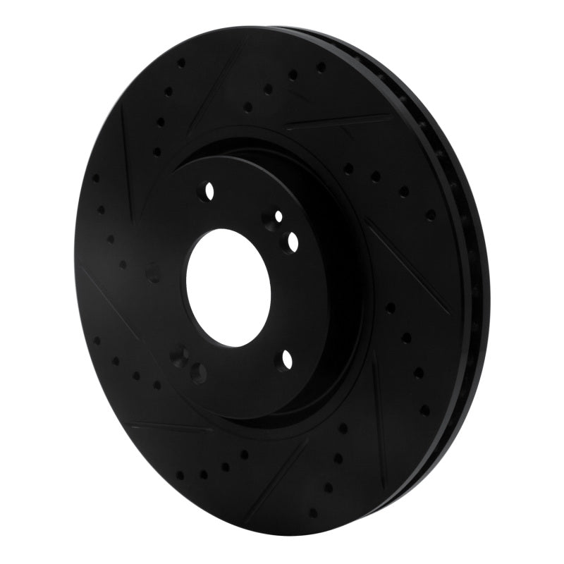 R1 05-24 Hyundai CRETA (Mexico) Front Left Drilled & Slotted Black Brake Rotor