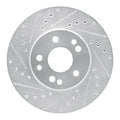 DFC 90-95 Mercedes-Benz 400E Front Left Drilled & Slotted Silver Brake Rotor