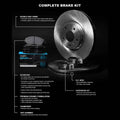 R1 Concepts E- Line Series Brake Rotor with Ceramic Brake Pads Hdw Fits Chrysler PT