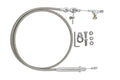 TUNEDPORT HITECH THROTTLE CABLE; FOR GM 700R4; W/POLISHED ENDS AND BLACK UNIV