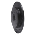 R1 05-08 Ford Escape Rear Right Drilled & Slotted Black Brake Rotor
