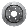 DFC 02-24 Chrysler Aspen Rear Right Drilled & Slotted Silver Brake Rotor