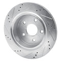 DFC 02-24 Chrysler Aspen Rear Right Drilled & Slotted Silver Brake Rotor