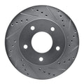 R1 75-79 Ford LTD Right Rear Drilled & Slotted Silver Brake Rotor