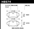 Hawk 07+ Mini Cooper HPS 5.0 Rear Brake Pads
