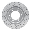 R1 03-23 Toyota Tacoma Front Left Drilled & Slotted Geoperformance Rotor