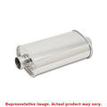 Vibrant StreetPower FLAT BLACK Oval Muffler with Single 3in Outlet - 3in inlet I.D.