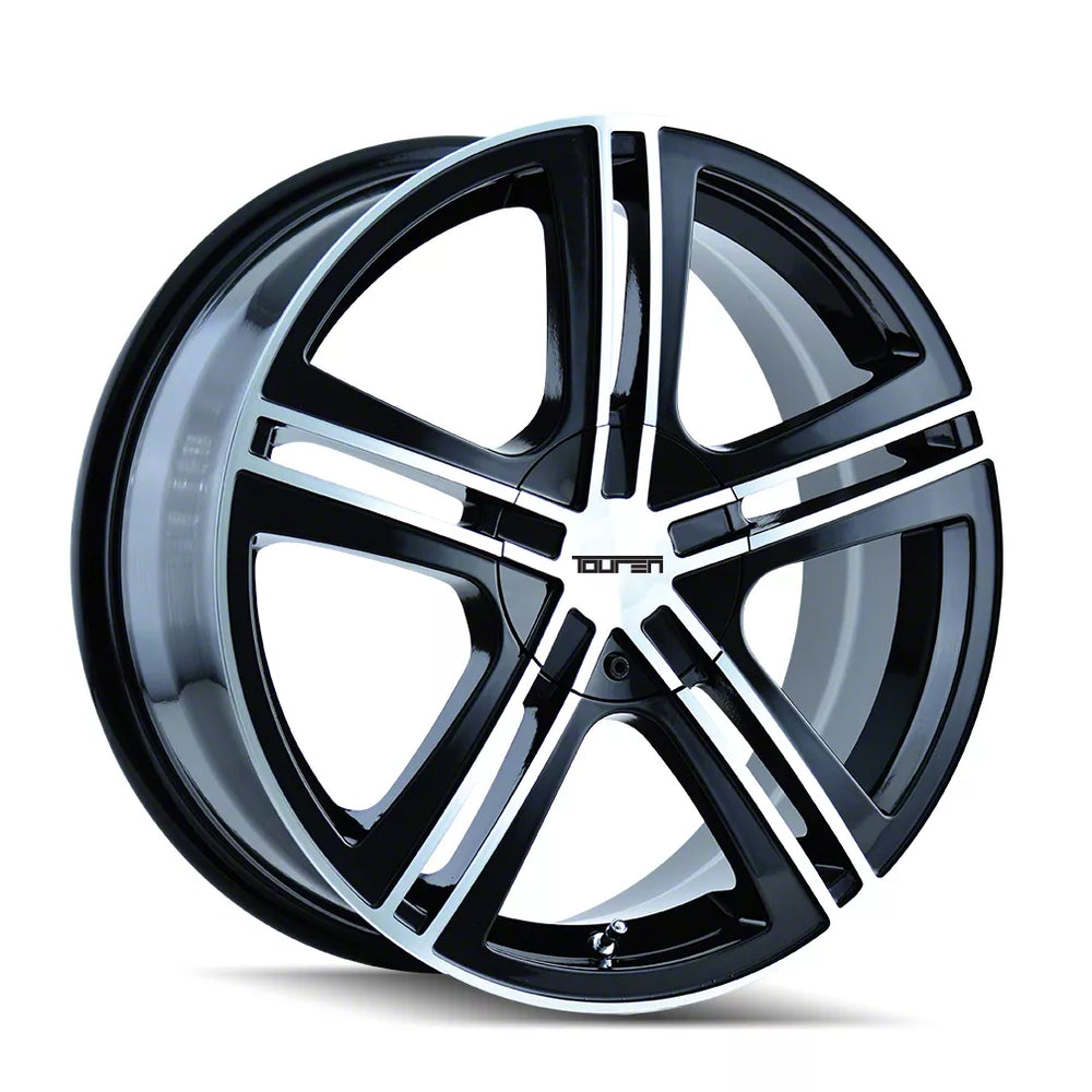 ~(27 lbs. 18X18X8)~ TR62 (3262) BLACK/MACHINED FACE/MACHINED LIP 16X7 5-110/5-115 40MM 72.62MM
