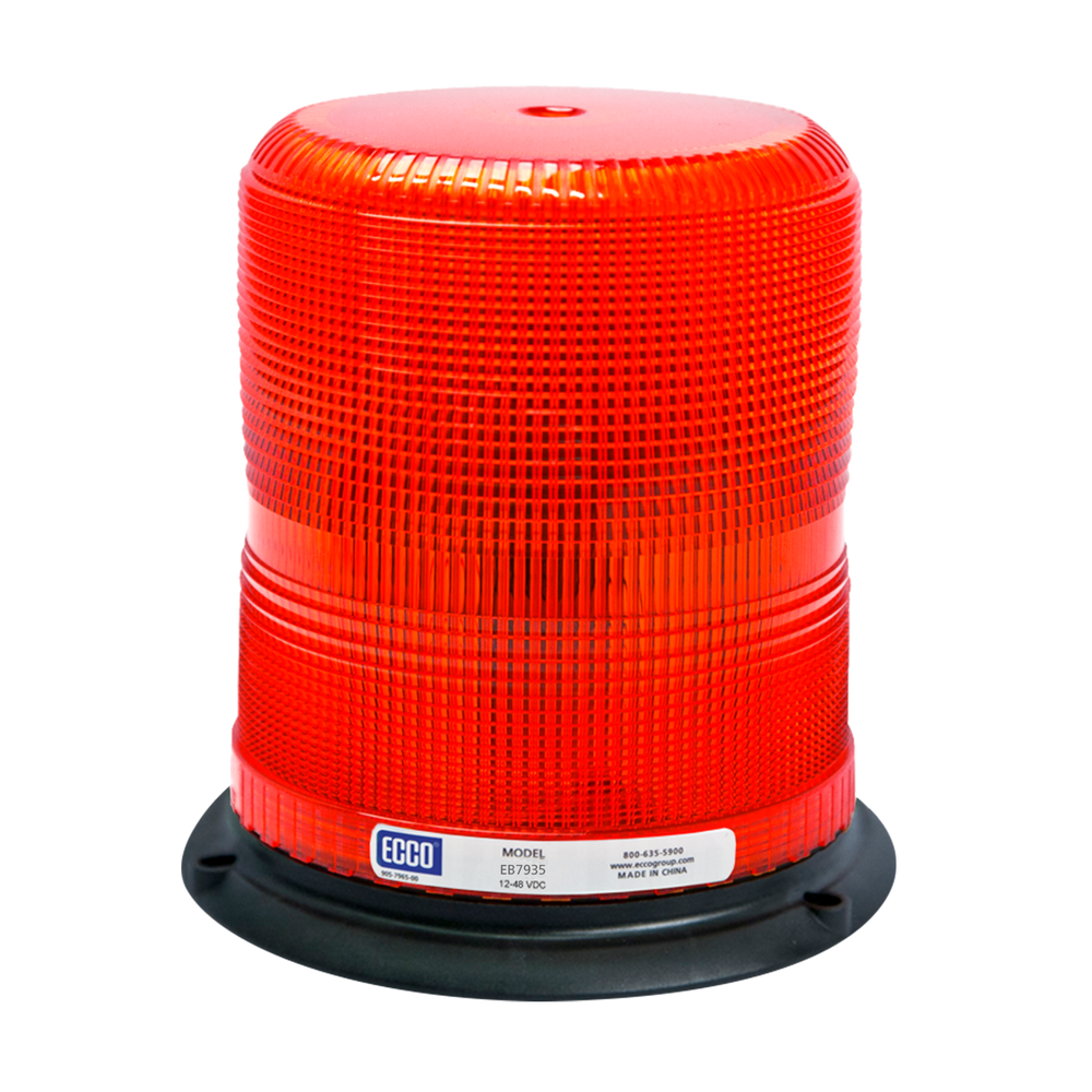 LED BEACON: PULSE II REINFORCED POLYPROPYLENE BASEEPOXY FILLED MED PROFILE 11 FLASH PATTERNS RED