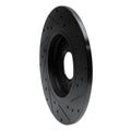 R1 06-06 Buick TERRAZA Rear Left Drilled & Slotted Black Brake Rotor