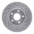 R1 10-13 Ford Transit CONNECT Front Right Drilled & Slotted Silver Brake Rotor