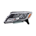 LH HEADLAMP ASSY COMPOSITE; HALOGEN; BLACK BEZEL; CHROME TRIM; PATHFINDER 1316