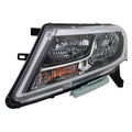 LH HEADLAMP ASSY COMPOSITE; HALOGEN; BLACK BEZEL; CHROME TRIM; PATHFINDER 1316
