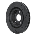 R1 05-13 Cadillac XLR Front Left Drilled & Slotted Black Brake Rotor