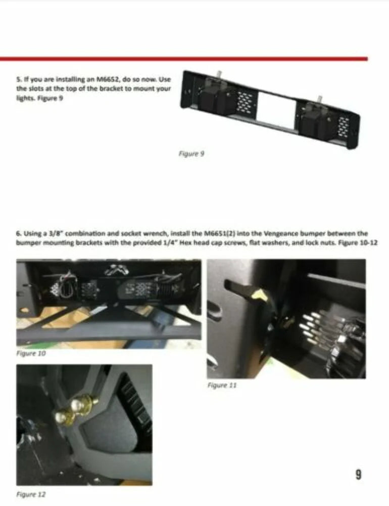 Ford Bronco Vengeance ACC Relocation Bracket w/ Light Cutouts