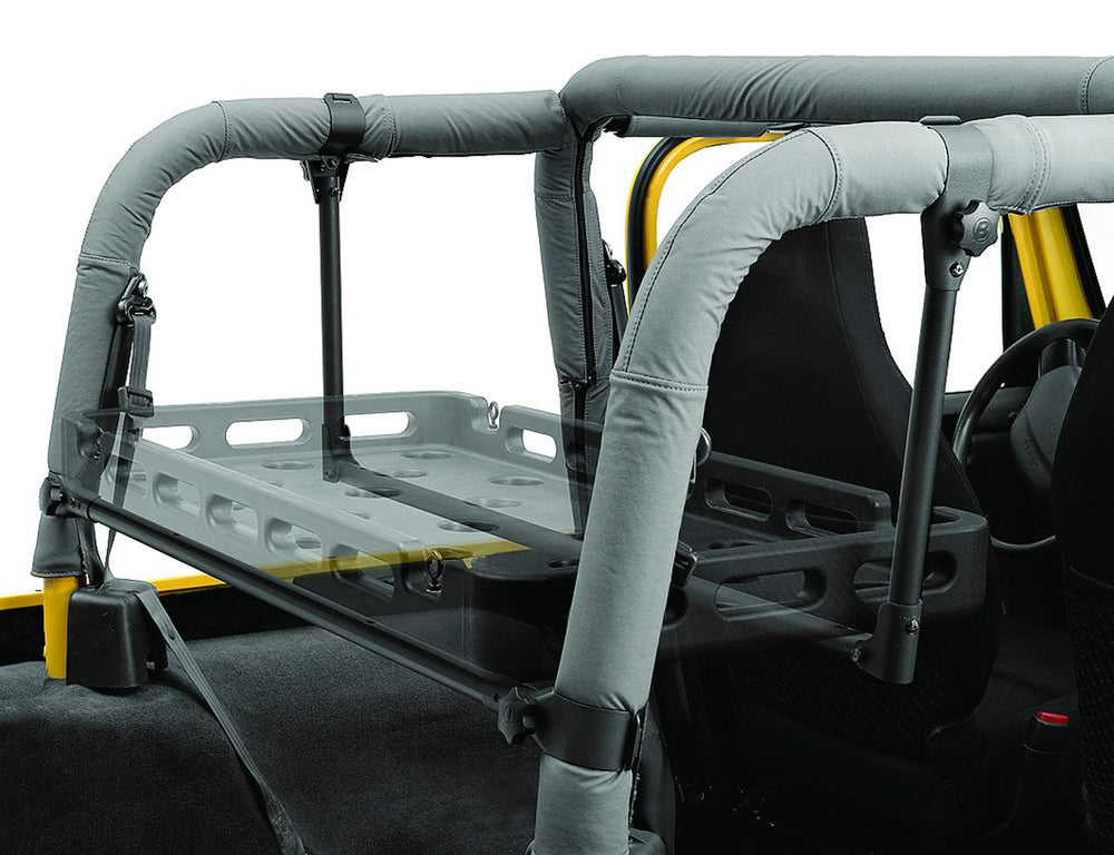 HighRock 4x4 Cargo Rack Bracket Kit Black Jeep 92-02 Wrangler; Hangs from sport bars over rear seat area; use with P N 41444-01