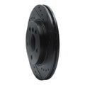 R1 14-24 Mini Cooper (Excl Clubman) Front Right Drilled & Slotted Black Brake Rotor