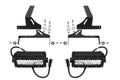 1519 SILVERADO 2500/3500 DIESEL REAR BUMPER LED BRACKET UNDER REAR BUMPER MILD STEEL BLACK